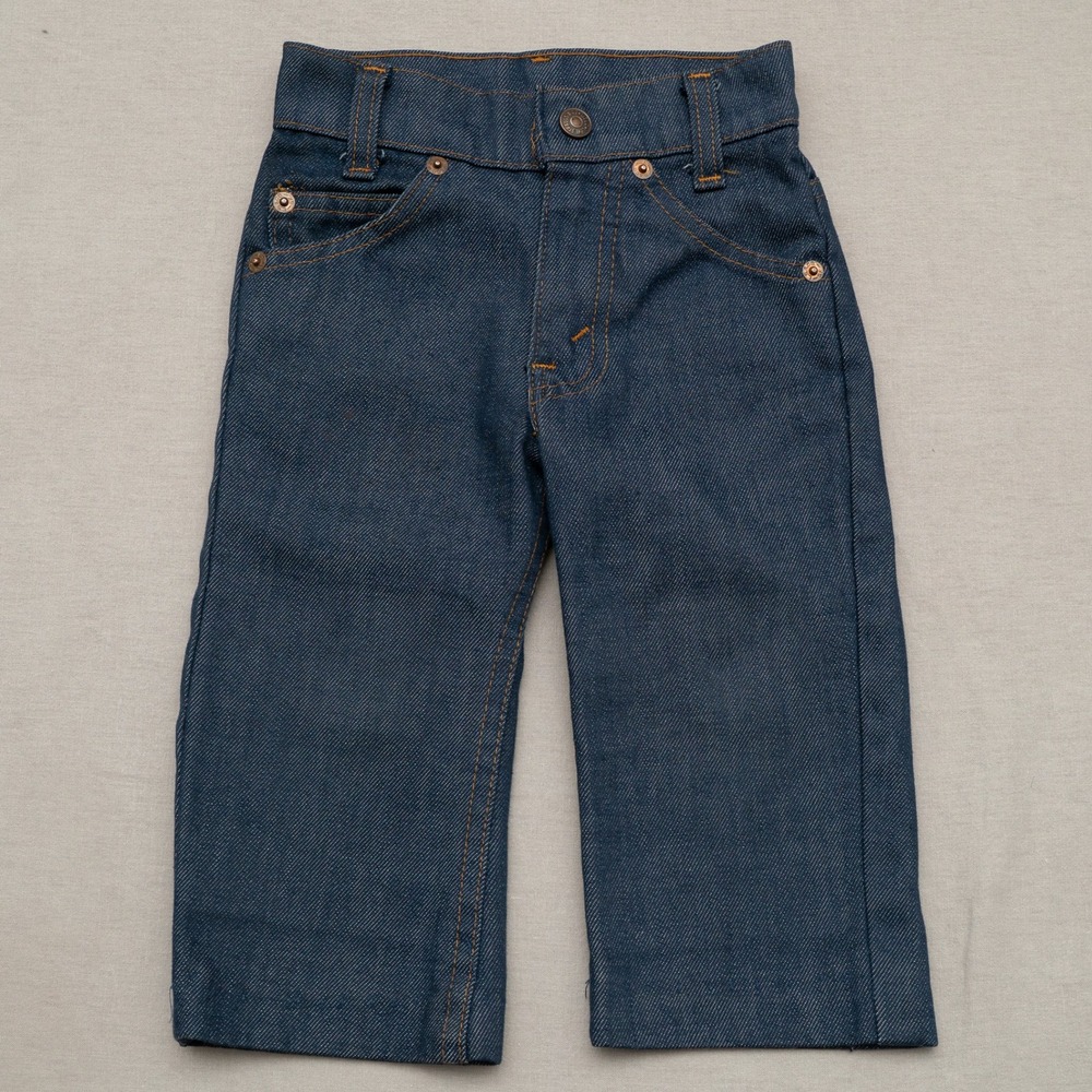 Vintage 70s 80s Levis Strauss Orange Tab Hardwear Jeans Denim Toddler 18x12 2T - Picture 1 of 10